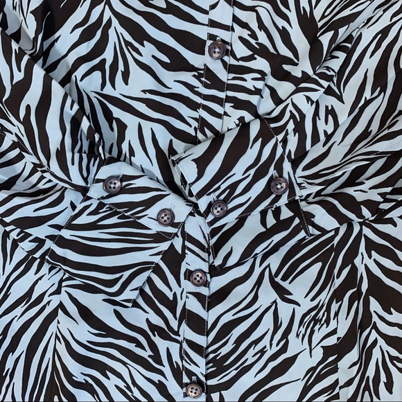 Standards & Practices blue Zebra Fever dress NWT - Picture 12 of 14